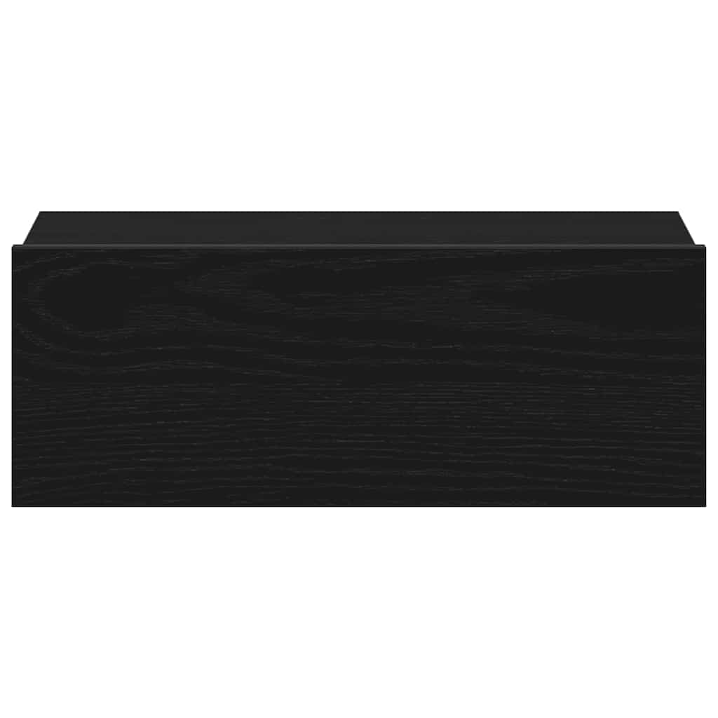 Nachtkastjes zwevend 2 st 40x32x15 cm bewerkt hout zwart eiken