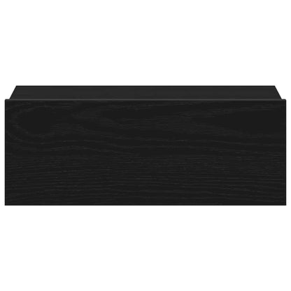 Nachtkastjes zwevend 2 st 40x32x15 cm bewerkt hout zwart eiken