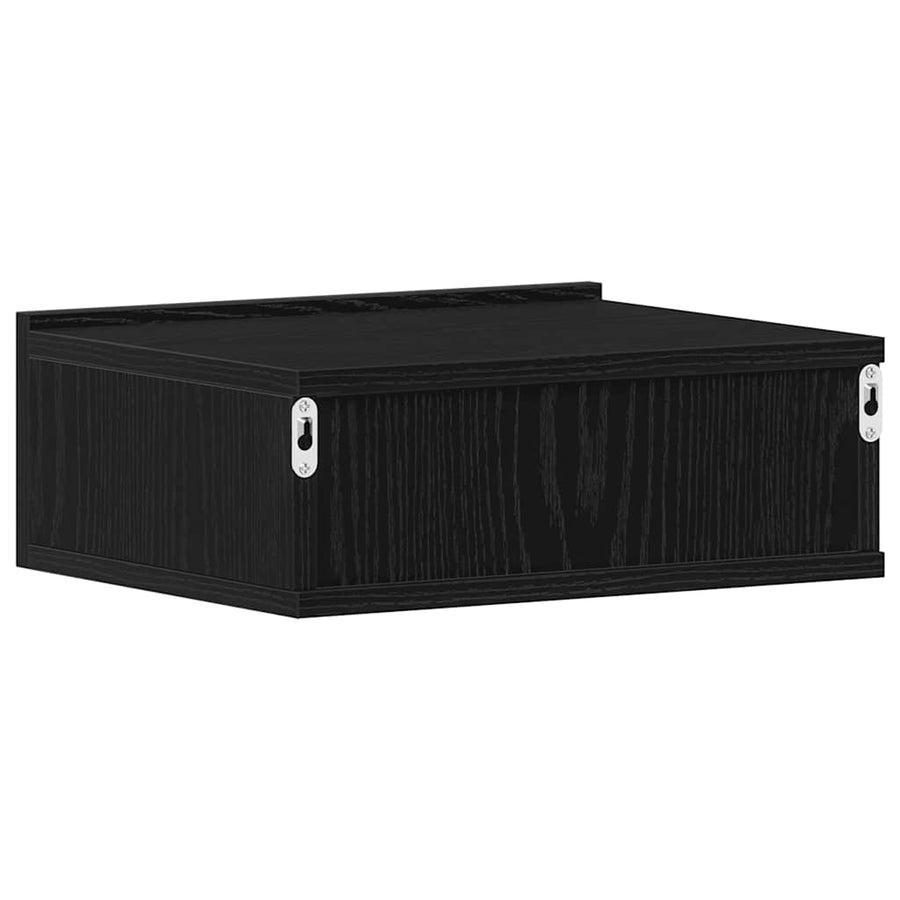 Nachtkastjes zwevend 2 st 40x32x15 cm bewerkt hout zwart eiken