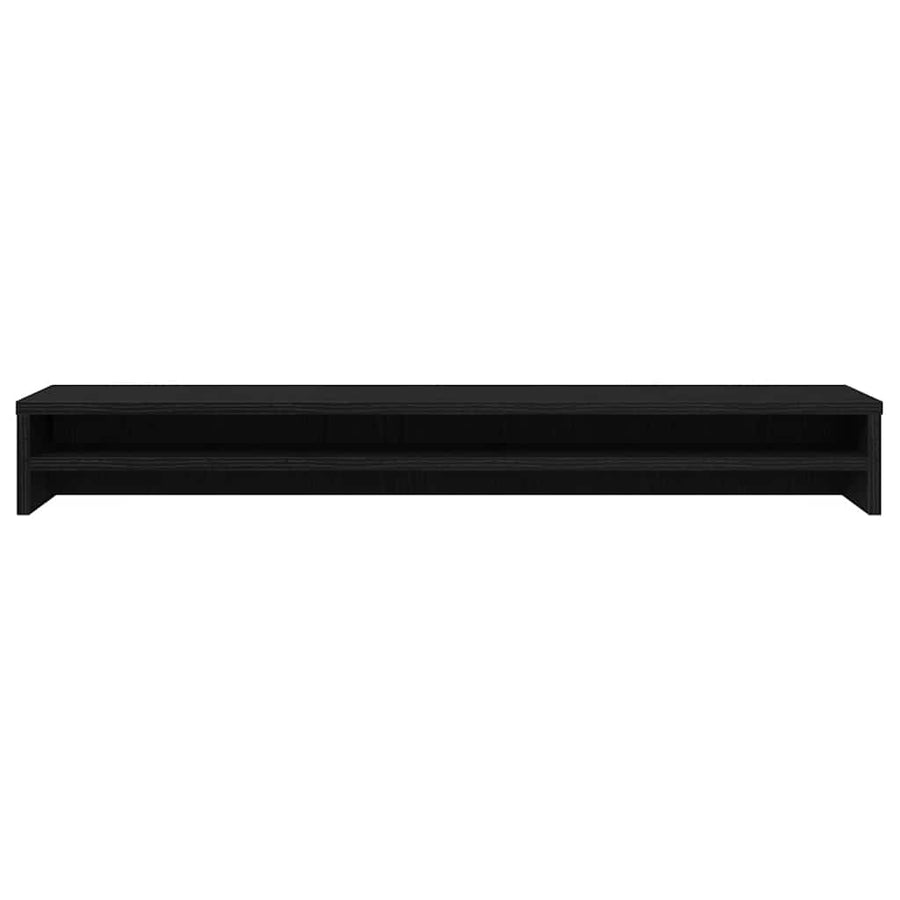 Monitorstandaard 100x24x13 cm spaanplaat zwart eikenkleurig