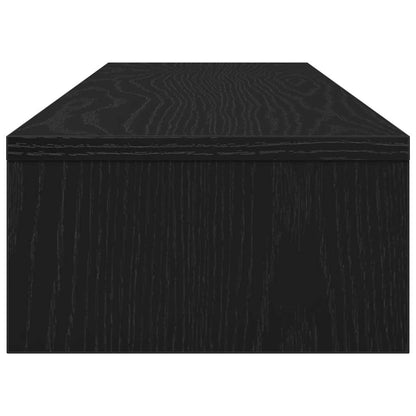 Monitorstandaard 100x24x13 cm spaanplaat zwart eikenkleurig