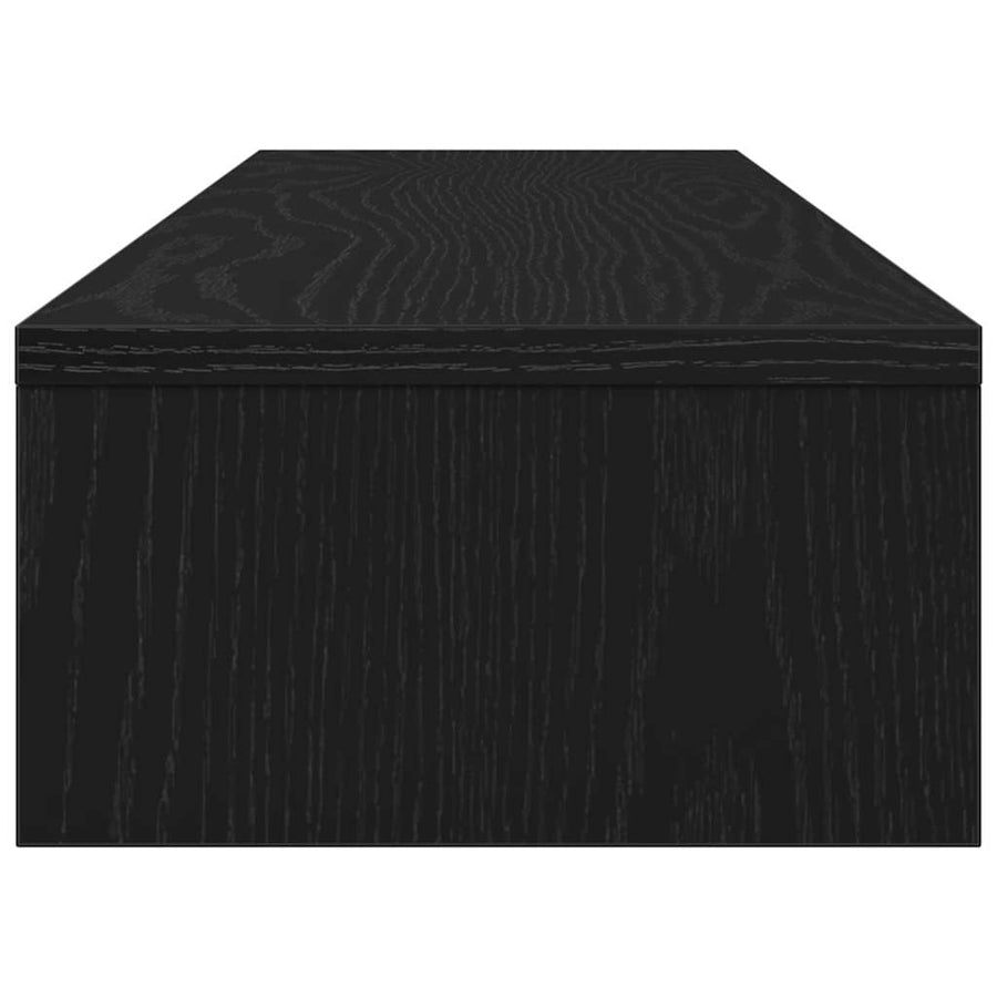 Monitorstandaard 100x24x13 cm spaanplaat zwart eikenkleurig