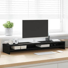 Monitorstandaard 100x24x13 cm spaanplaat zwart eiken