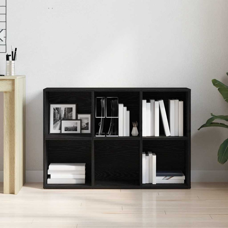 Boekenkast Zwart Eiken 66x30x98 cm Engineered Wood