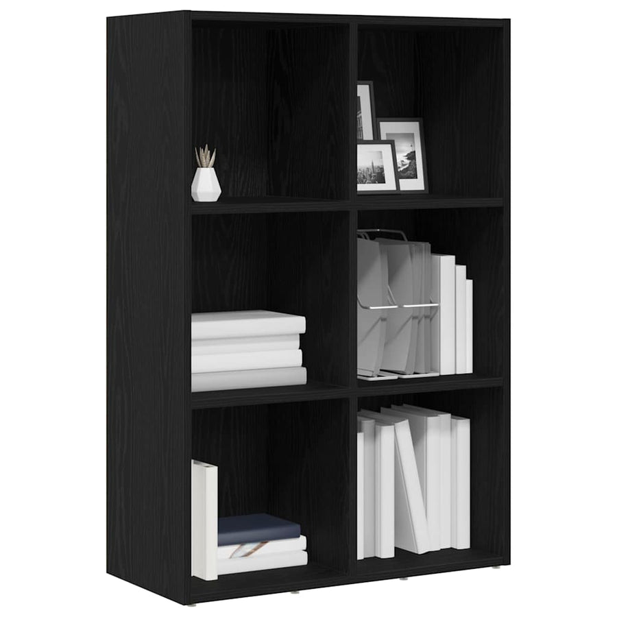 Boekenkast Zwart Eiken 66x30x98 cm Engineered Wood