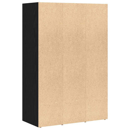 Boekenkast Zwart Eiken 66x30x98 cm Engineered Wood