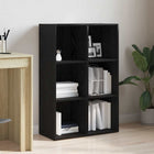 Bookcase Black Oak 66x30x98 cm Engineered Wood