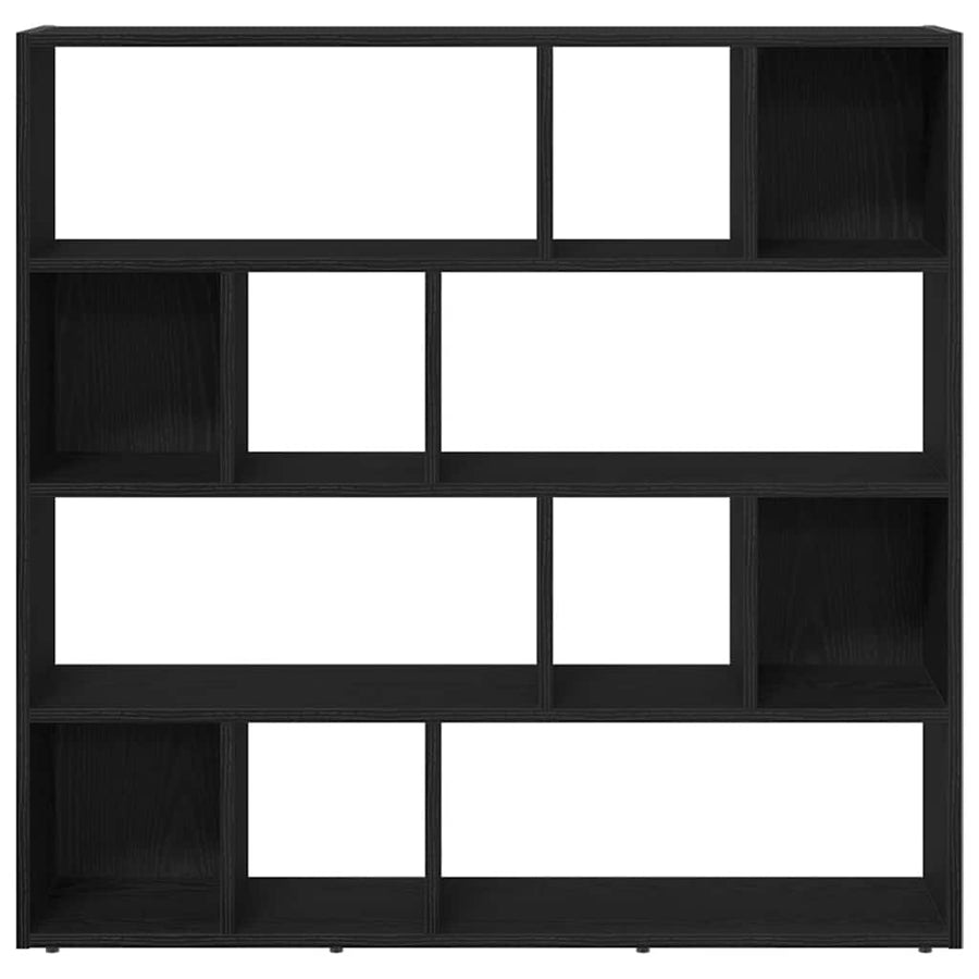 Boekenkast/kamerverdeler zwart eiken 105x24x102 cm