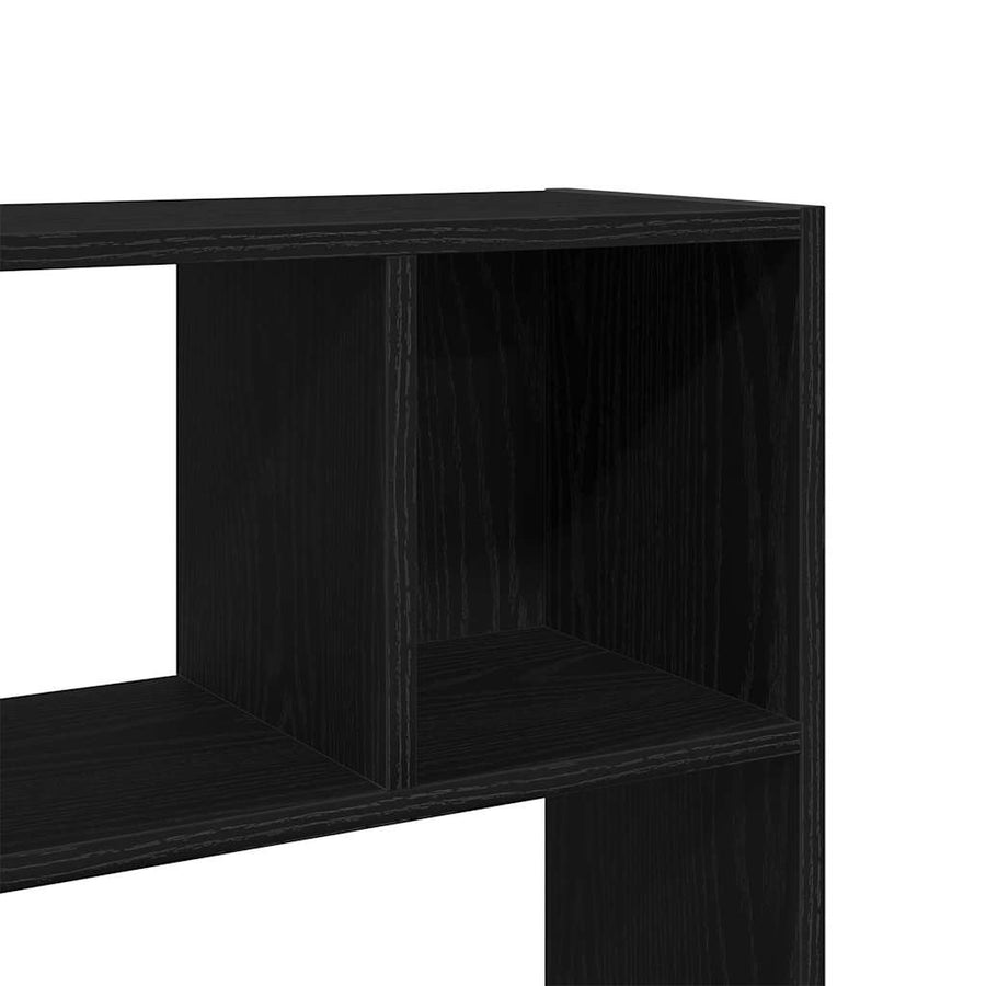 Boekenkast/kamerverdeler zwart eiken 105x24x102 cm