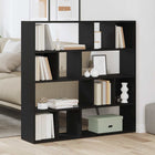 Black oak bookcase/room divider 105x24x102 cm