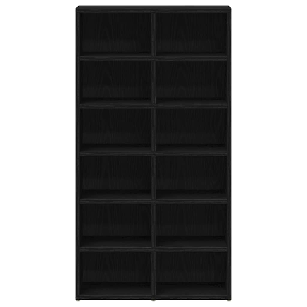 Schoenenrek 54x34x100,5 cm spaanplaat zwart eikenkleurig