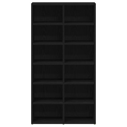 Schoenenrek 54x34x100,5 cm spaanplaat zwart eikenkleurig
