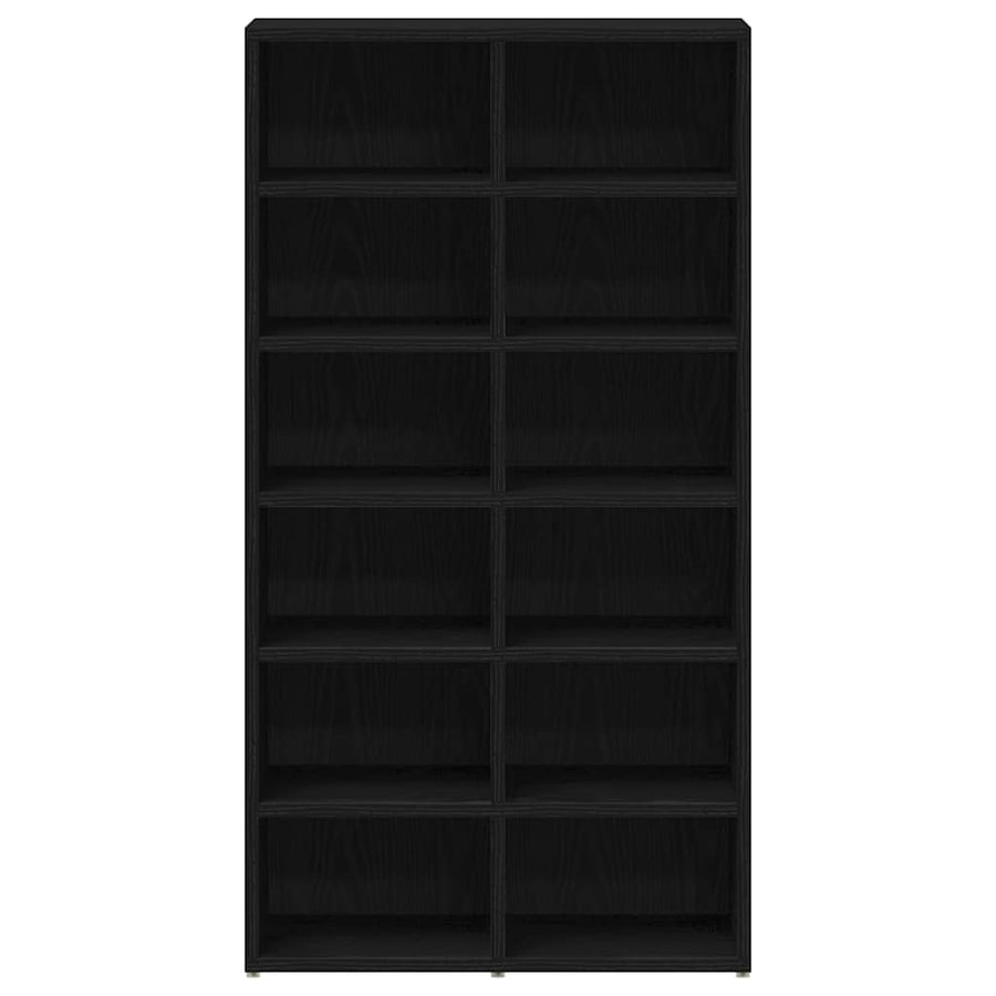 Schoenenrek 54x34x100,5 cm spaanplaat zwart eikenkleurig