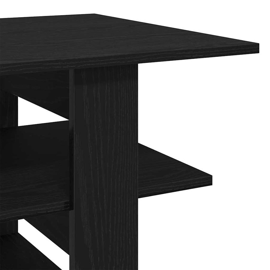 Salontafel Zwart Eiken 102 x 55 x 42 cm Bewerkt hout