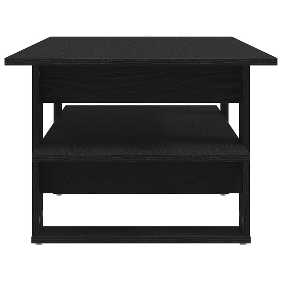 Salontafel Zwart Eiken 102 x 55 x 42 cm Bewerkt hout