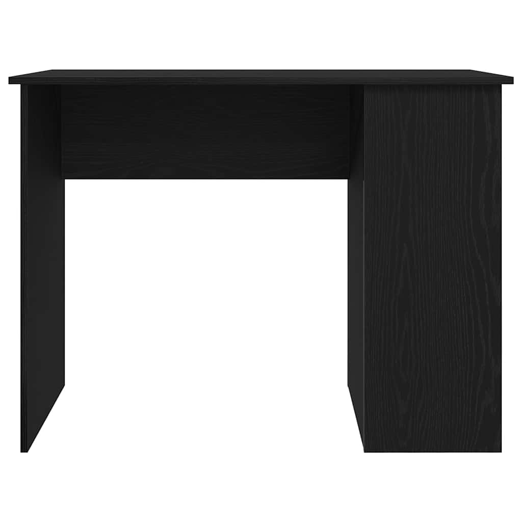 Bureau Zwart Eiken 100x55x75 cm Bewerkt Hout