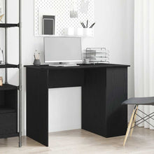 Bureau Zwart Eiken 100x55x75 cm Bewerkt Hout