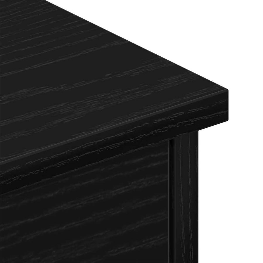 Wandkast met lade Zwart Eiken 60 x 26 x 18,5 cm Bewerkt hout