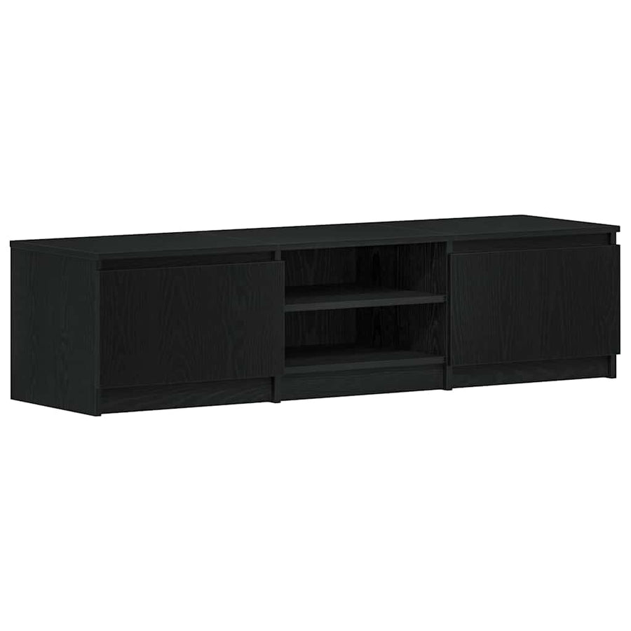 TV-meubel Zwart Eiken 140x40x36 cm Bewerkt Hout