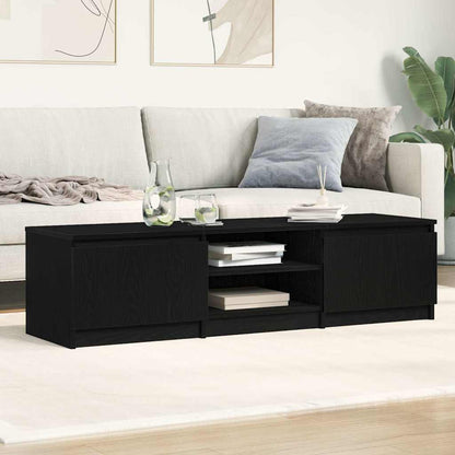 TV-meubel Zwart Eiken 140x40x36 cm Bewerkt Hout