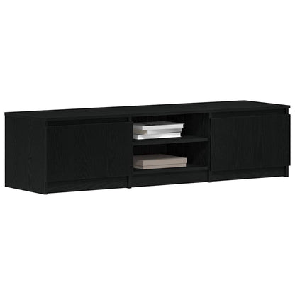 TV-meubel Zwart Eiken 140x40x36 cm Bewerkt Hout