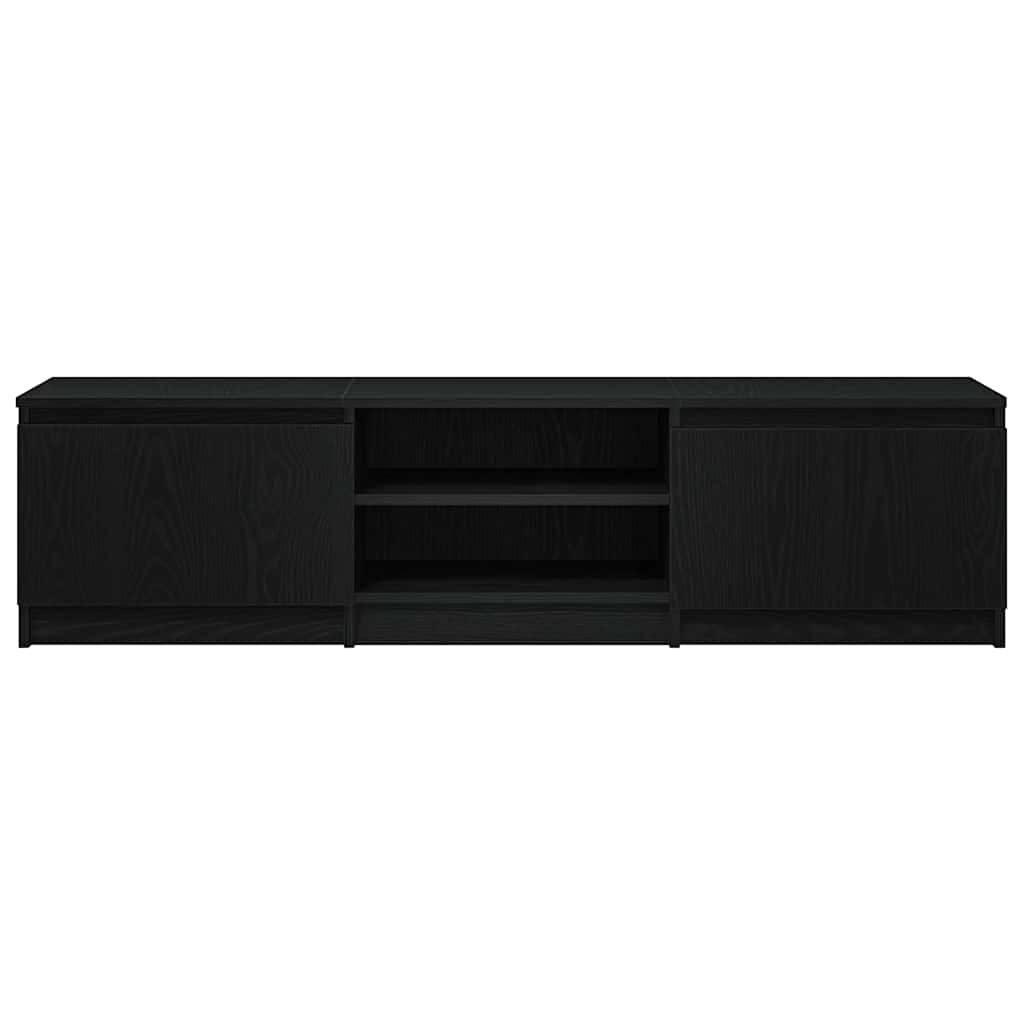 TV-meubel Zwart Eiken 140x40x36 cm Bewerkt Hout