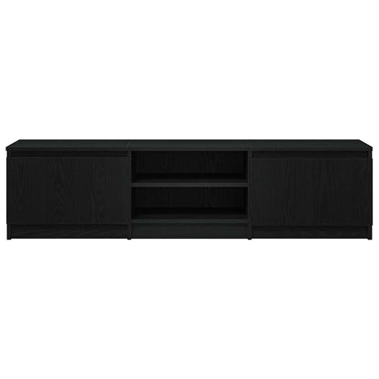 TV-meubel Zwart Eiken 140x40x36 cm Bewerkt Hout