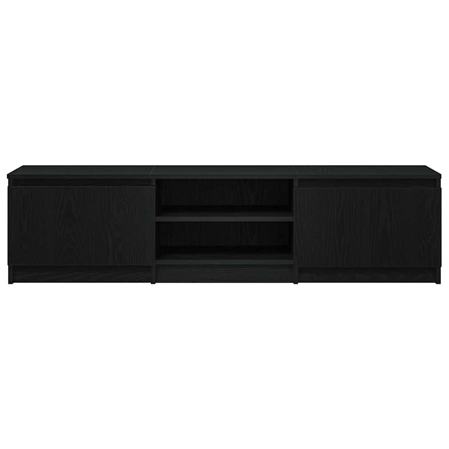 TV-meubel Zwart Eiken 140x40x36 cm Bewerkt Hout