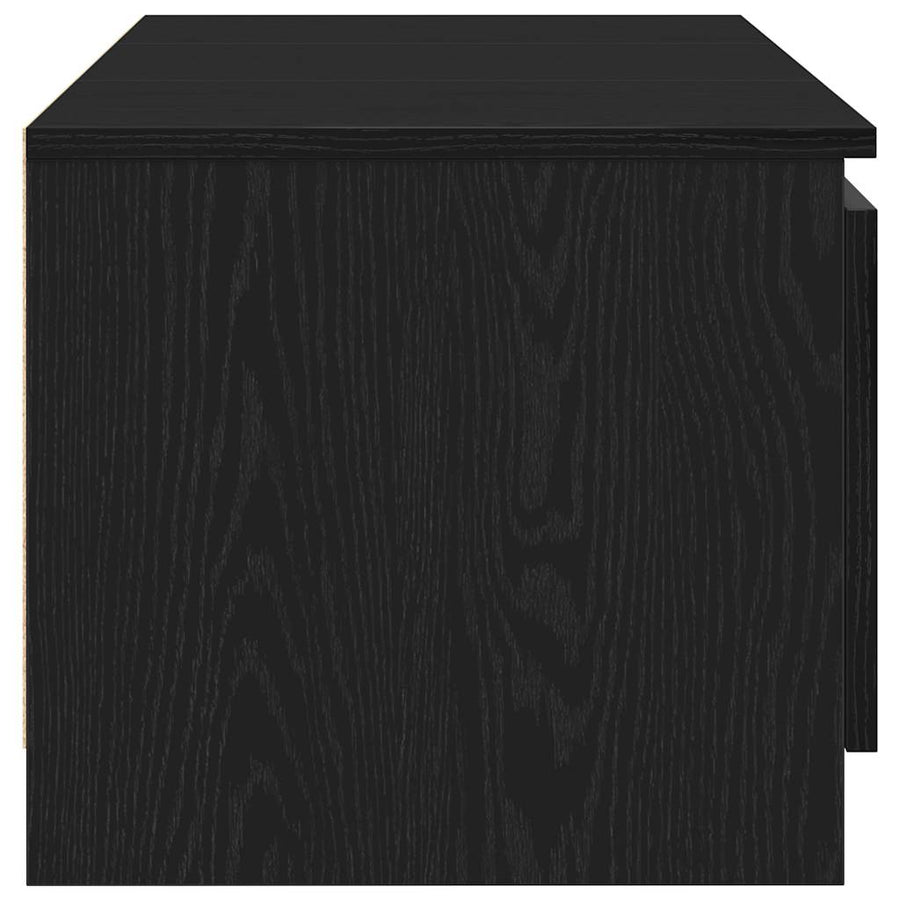 TV-meubel Zwart Eiken 140x40x36 cm Bewerkt Hout