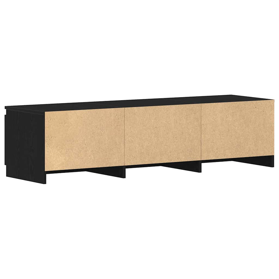TV-meubel Zwart Eiken 140x40x36 cm Bewerkt Hout
