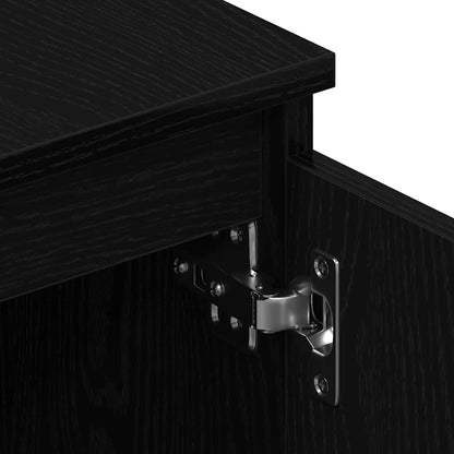 TV-meubel Zwart Eiken 140x40x36 cm Bewerkt Hout