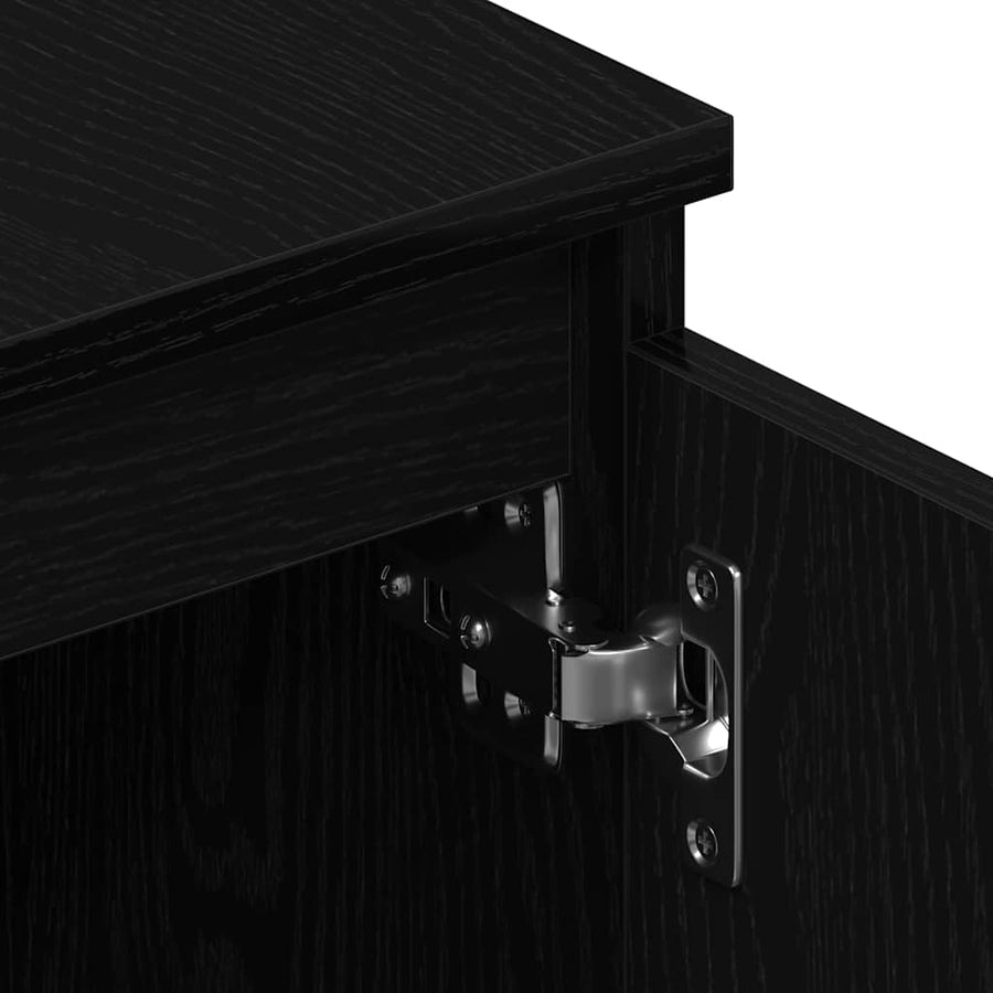 TV-meubel Zwart Eiken 140x40x36 cm Bewerkt Hout