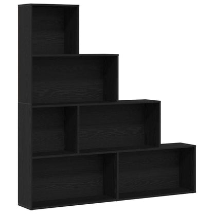 Boekenkast Zwart Eiken 155 x 24 x 160 cm Bewerkt hout