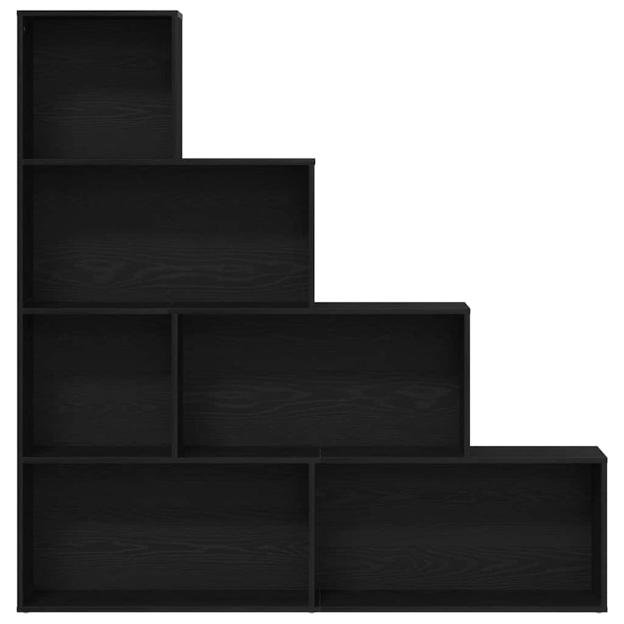 Boekenkast Zwart Eiken 155 x 24 x 160 cm Bewerkt hout