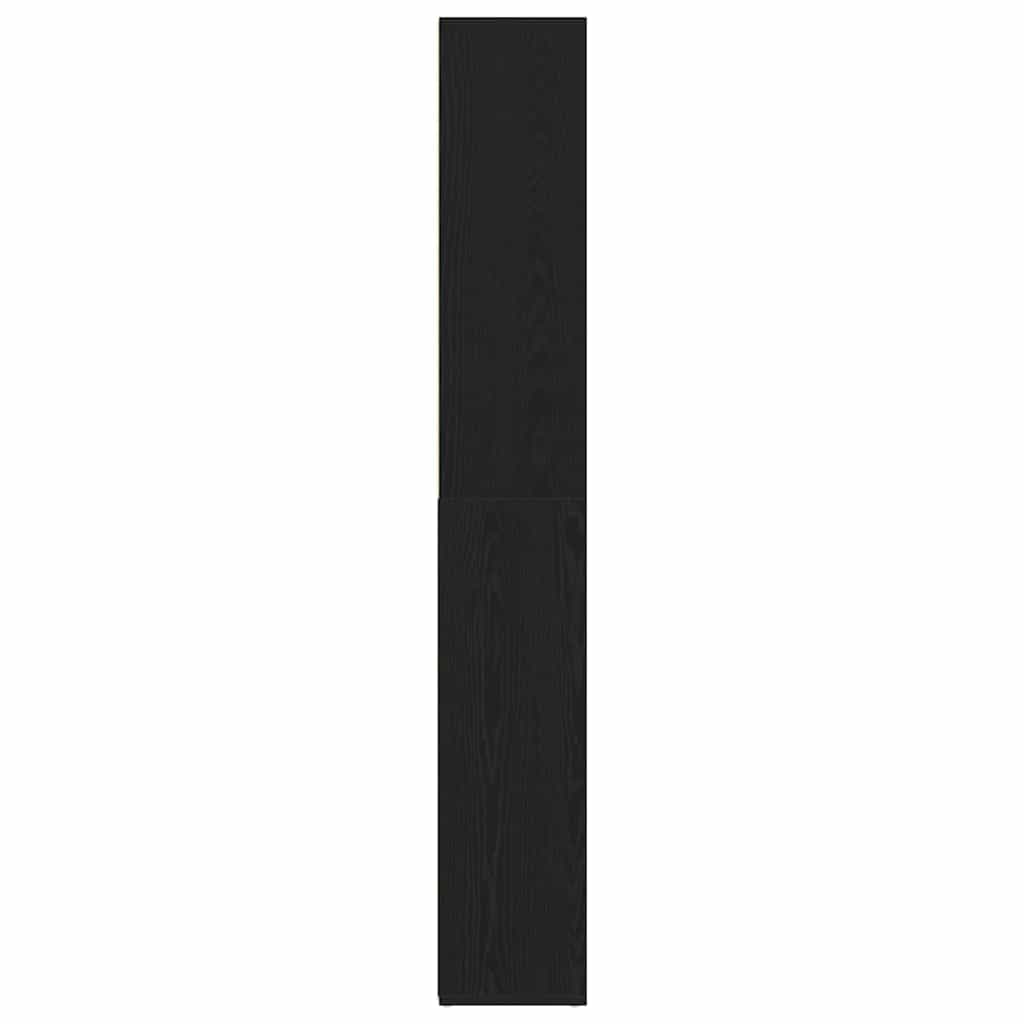 Boekenkast Zwart Eiken 155 x 24 x 160 cm Bewerkt hout