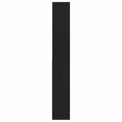 Boekenkast Zwart Eiken 155 x 24 x 160 cm Bewerkt hout