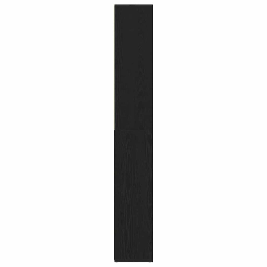 Boekenkast Zwart Eiken 155 x 24 x 160 cm Bewerkt hout