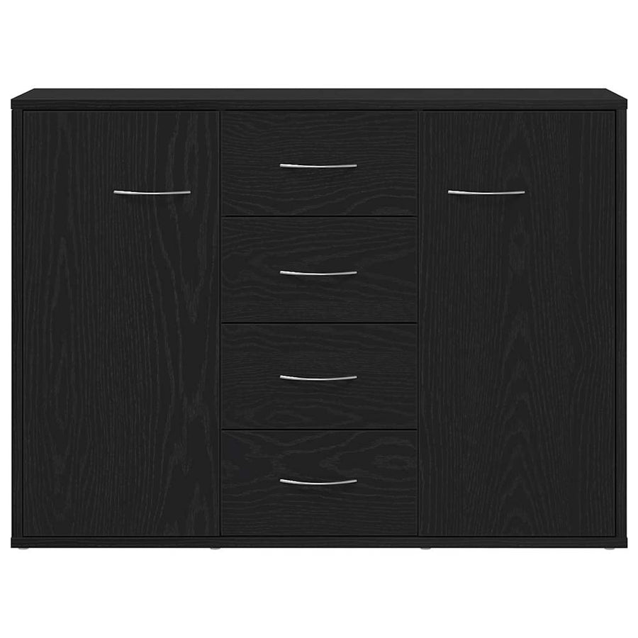 Dressoir 88x30x64 cm bewerkt hout zwart eikenkleurig
