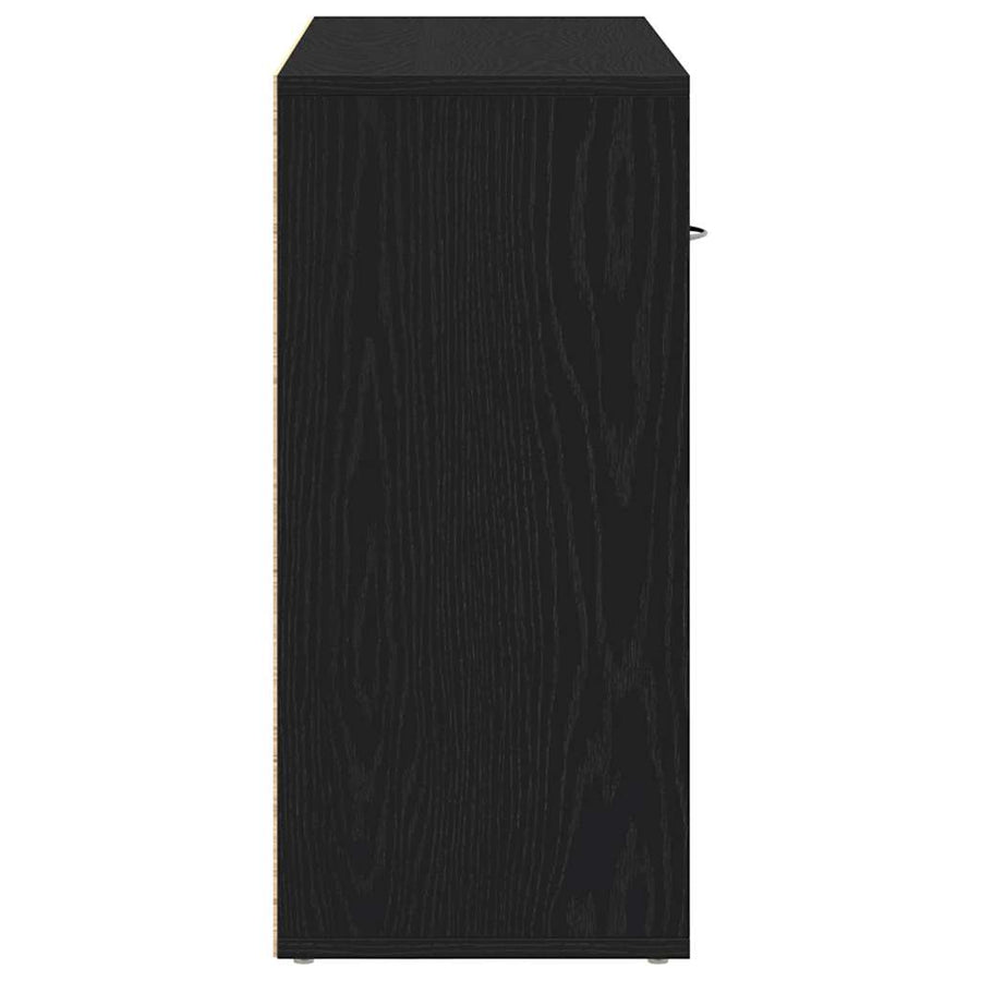 Dressoir 88x30x64 cm bewerkt hout zwart eikenkleurig