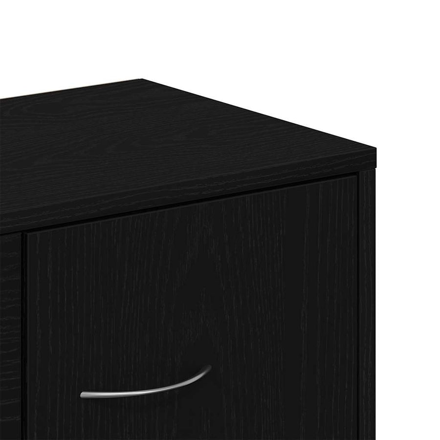 Dressoir 88x30x64 cm bewerkt hout zwart eikenkleurig
