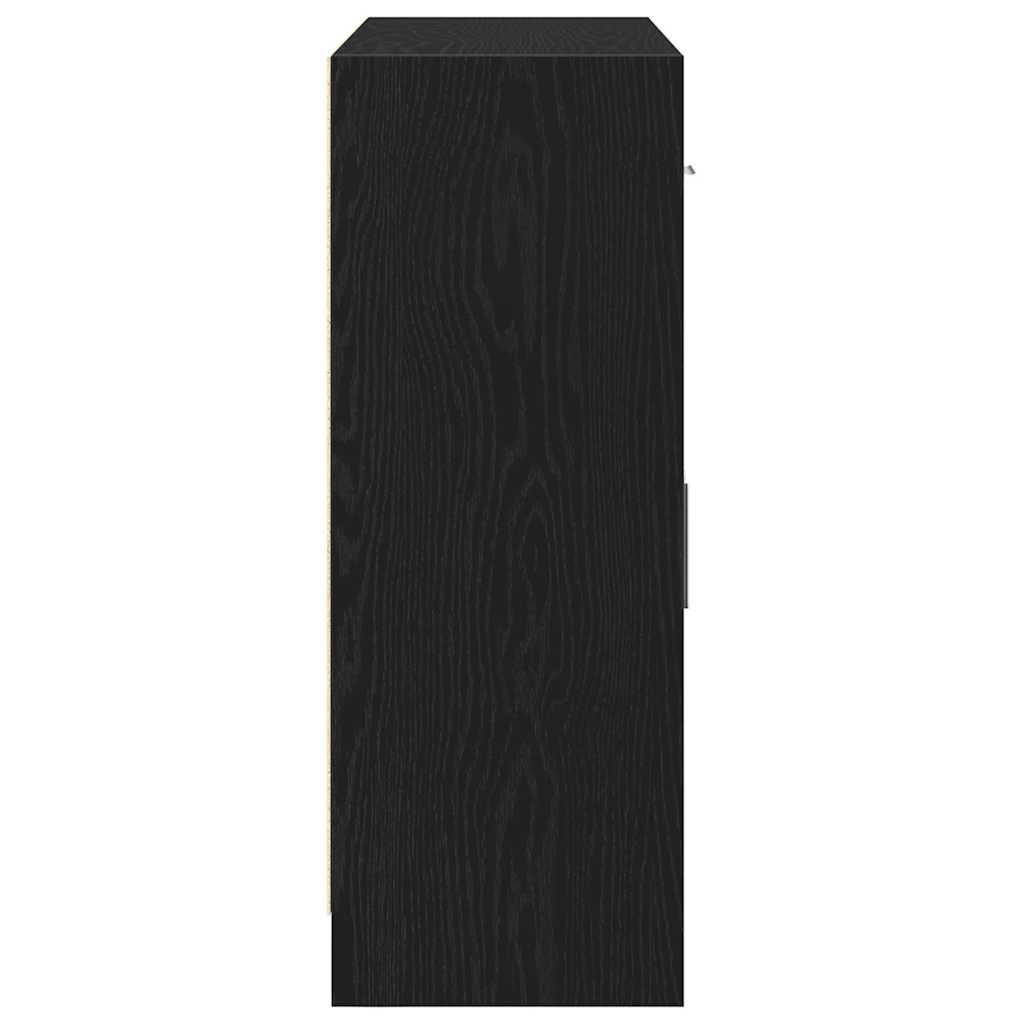 Dressoir Zwart Eiken 91x28x75 cm Engineered Wood