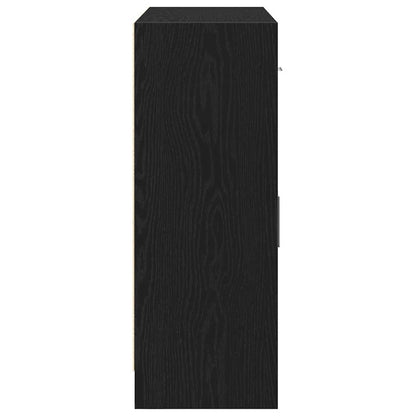 Dressoir Zwart Eiken 91x28x75 cm Engineered Wood
