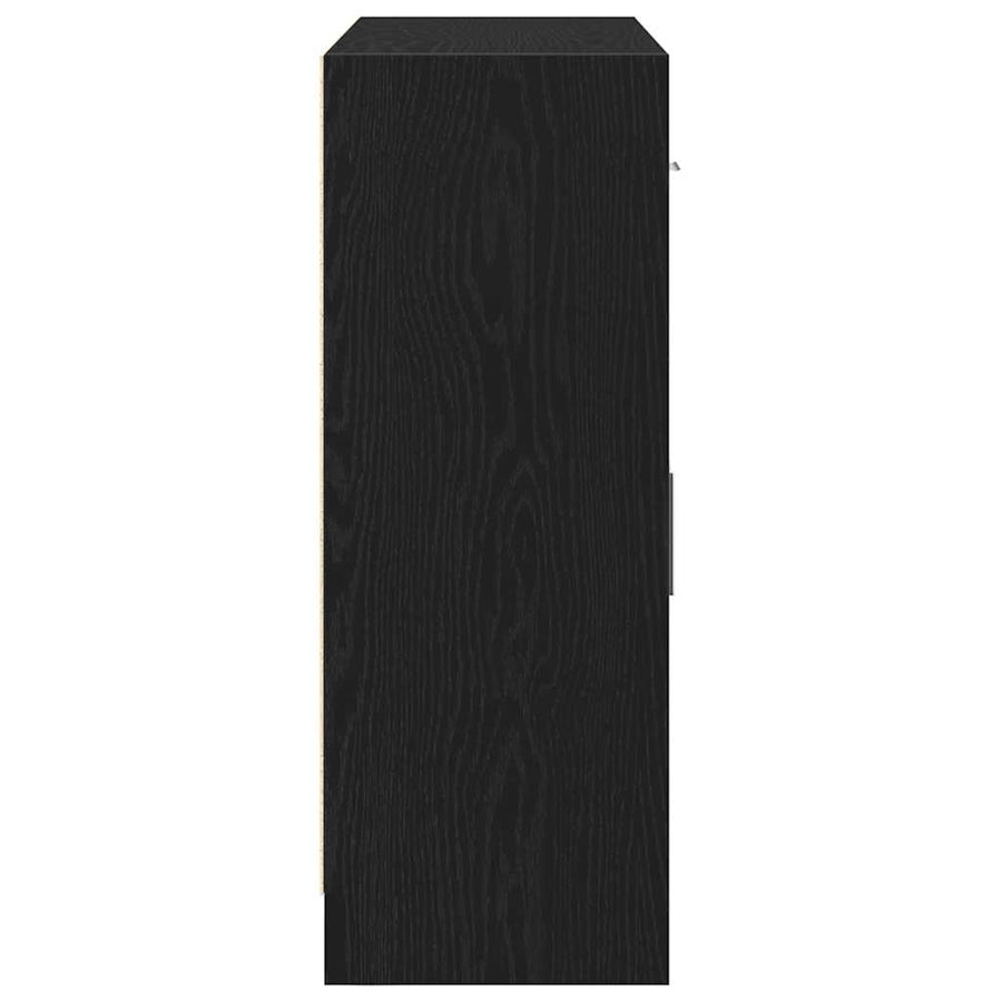 Dressoir Zwart Eiken 91x28x75 cm Engineered Wood