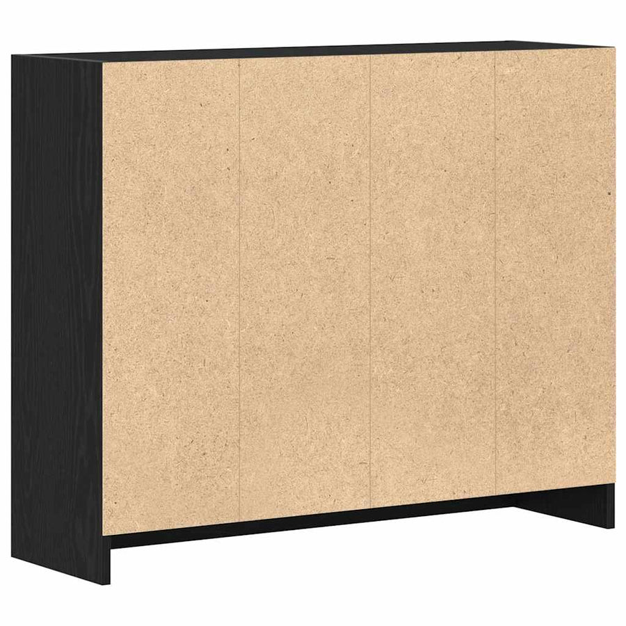 Dressoir Zwart Eiken 91x28x75 cm Engineered Wood