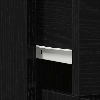 Dressoir Zwart Eiken 91x28x75 cm Engineered Wood