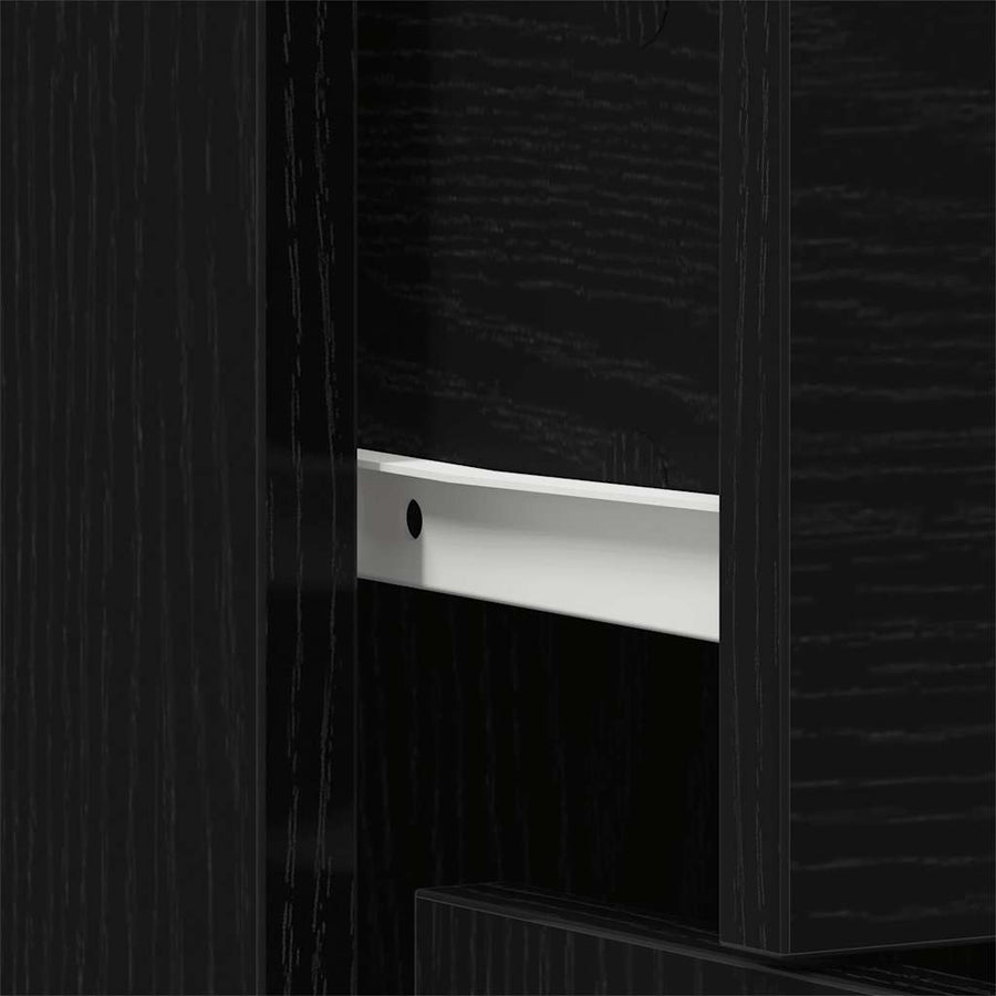 Dressoir Zwart Eiken 91x28x75 cm Engineered Wood