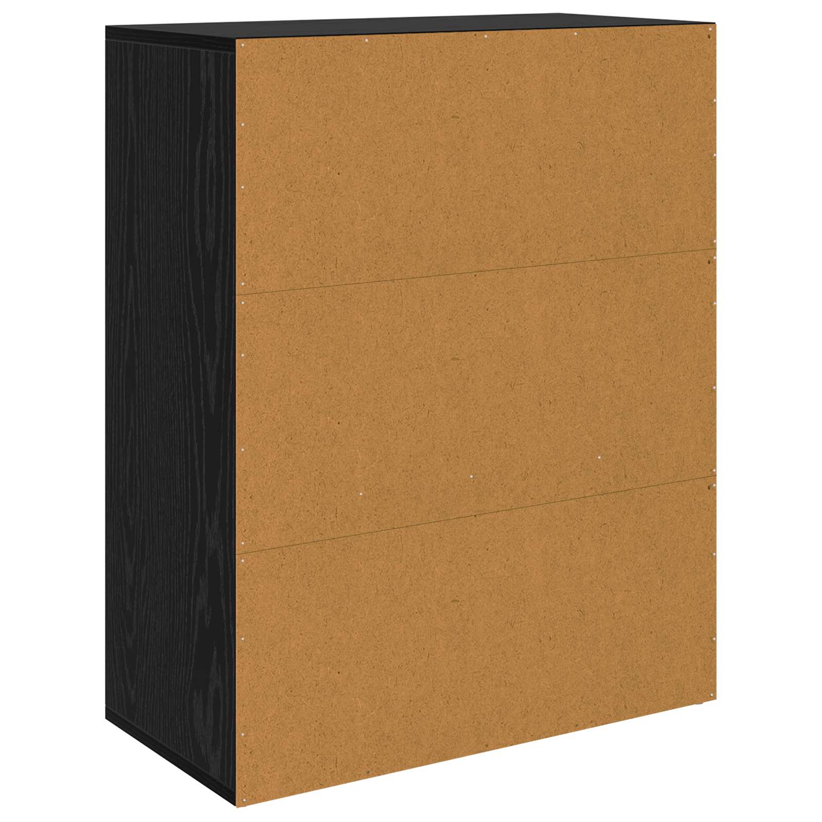 Dressoir met lade Zwart Eiken 60 x 30 x 75 cm Bewerkt hout