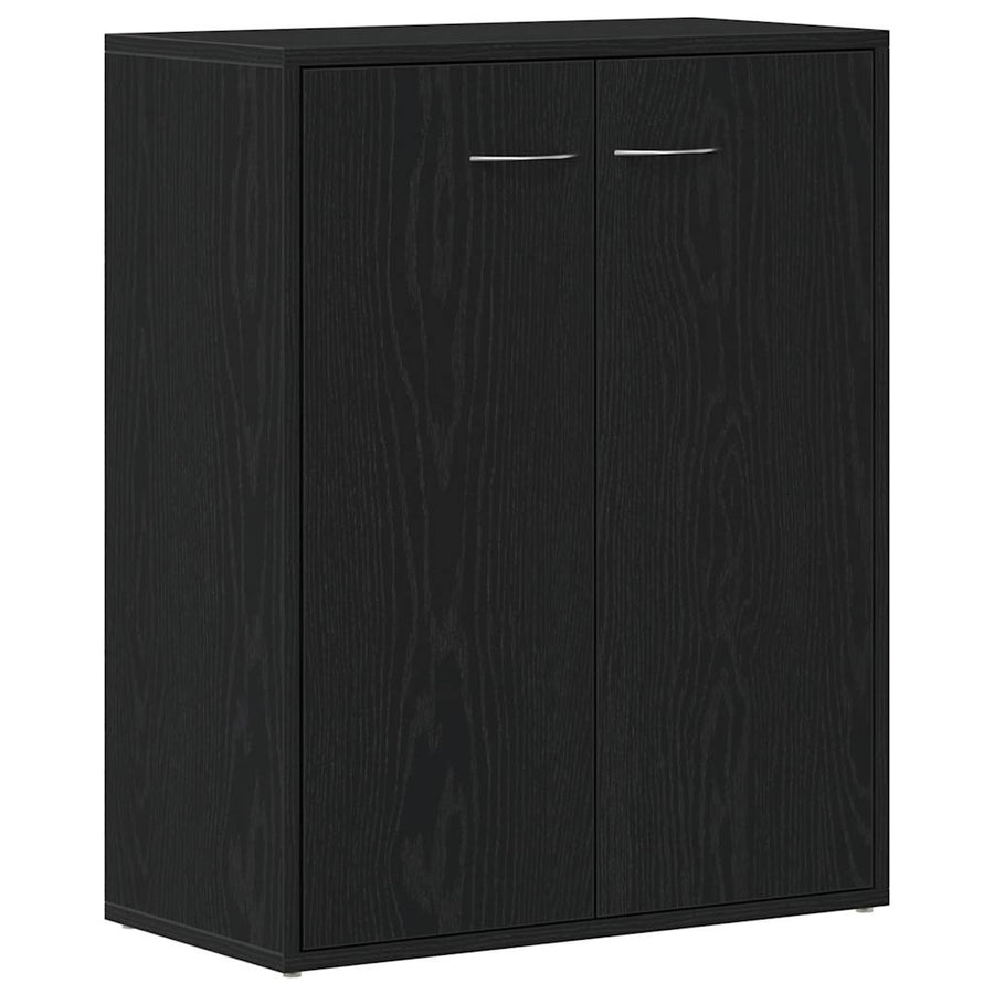 Dressoir Zwart Eiken 60x30x75 cm Engineered Wood