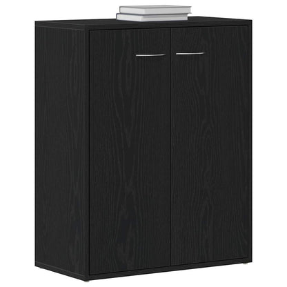 Dressoir Zwart Eiken 60x30x75 cm Engineered Wood