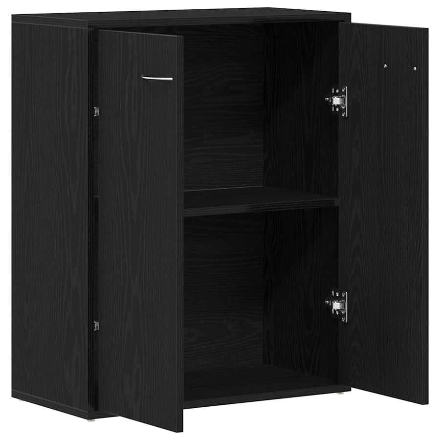 Dressoir Zwart Eiken 60x30x75 cm Engineered Wood